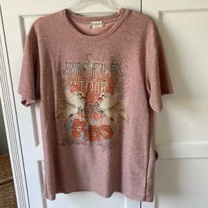 Altar’d State Glitter World Tour Oversized Tee